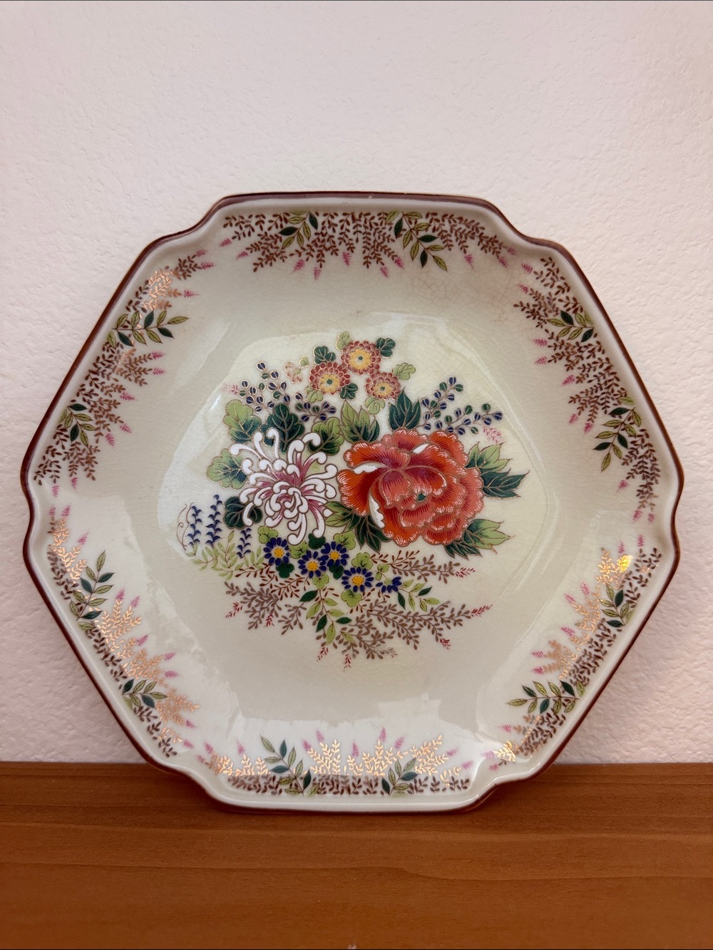 Vintage Japanese Floral plate
